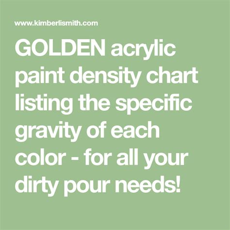 paint density test|golden acrylic paint density chart.